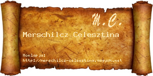 Merschilcz Celesztina névjegykártya